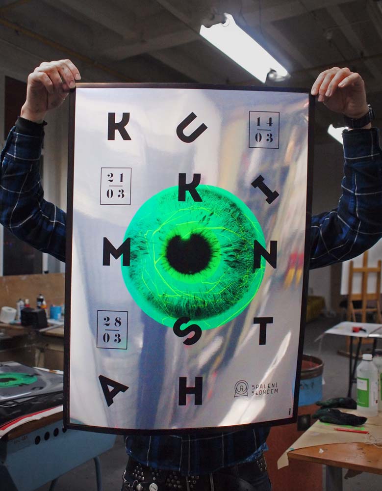 Projekt plakatu na cykl imprez DJ-a Kukiego Monstaha, projekt: Kuki Monstah, 